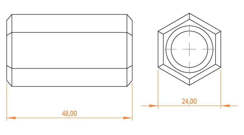 ESM 48-16 M16 Exagon Nut