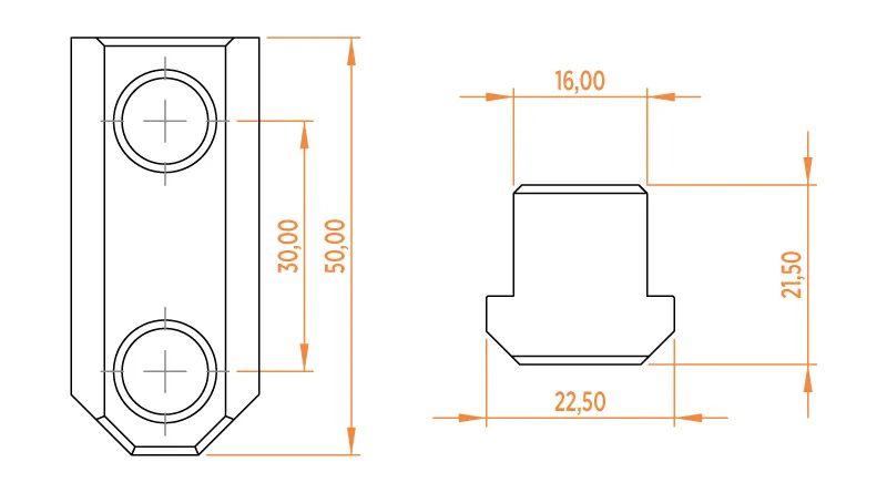 ETS 10-50-16 10” T Nut Set of 3