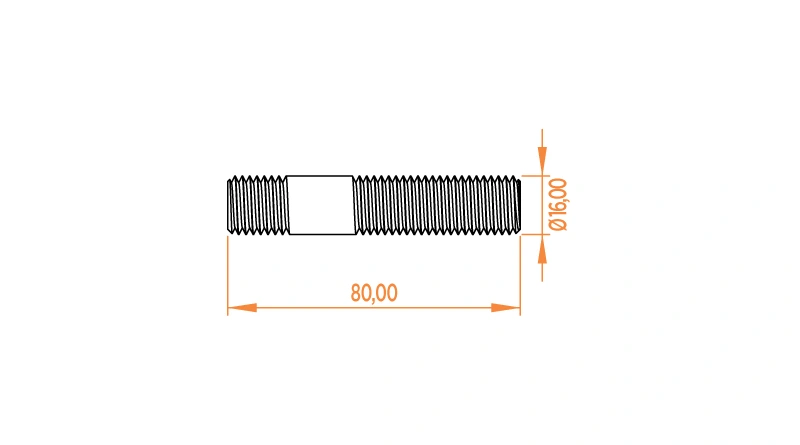 ESP 80-16 M16 80 mm Saplama